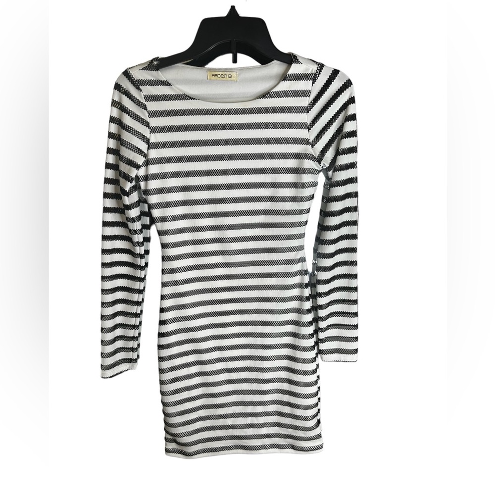 Arden B Black and White Mini Dress